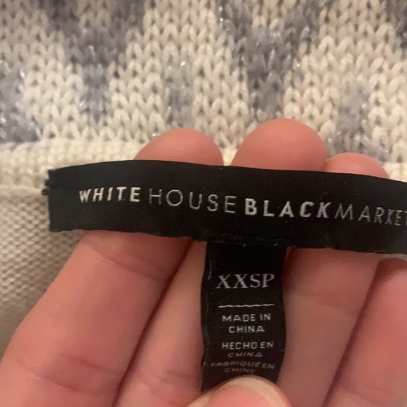 WHBM Off-The-Shoulder Cable Sparkle Sweater - Size XXSP - Picture 4 of 4